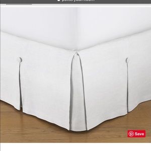 Pleated Button Cotton Bed Skirt
